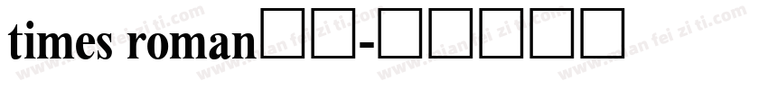 times roman普通字体转换